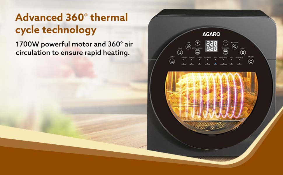 Elevate Your Home Cooking with the AGARO Elite Air Fryer: A Versatile 14.5L Convection Oven

